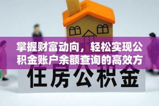 武陟掌握财富动向，轻松实现公积金账户余额查询的高效方式