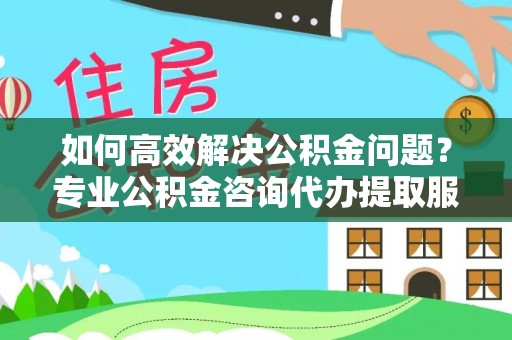 武陟如何高效解决公积金问题？专业公积金咨询代办提取服务来帮你