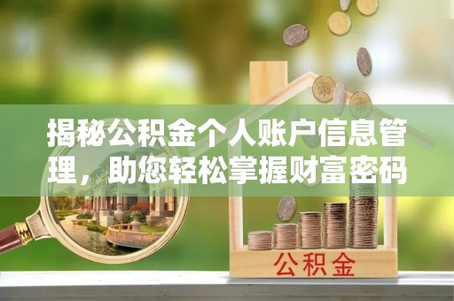 武陟揭秘公积金个人账户信息管理，助您轻松掌握财富密码